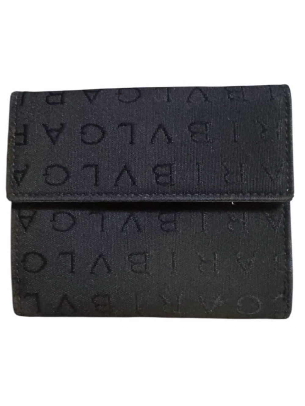 BVLGARI Logo Mania bifold compact wallet black/ silver